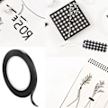 Miniatyrbillede 5 af 5: 16 stk. Hvidtavle Grafisk Chart Tape - Tynd Sort Gridding Grafisk Tape - 3mm