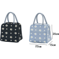 Miniatyrbilde 2 av 5: Isolert lunsjpose, bærbar termisk lunsjpose kjølepose Daisy mønster lunsjboks arrangør tote bag for kvinner voksne barn jenter arbeid skole