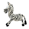 Miniatyrbilde 1 av 5: Madagaskar plysjleker Løve Zebra Giraff Ape Pingvin Flodhest Barn Festgaver Til Barn，Dukke kreativ gave-zebra