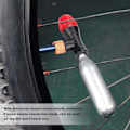 Miniatyrbillede 5 af 5: Cykelpumpehoved Kompatibel med Presta og Schrader Ventil, Mountainbike Landevejscykel Adapter Pumpe Mini Bærbar Luftpumpe Dæk Inflator Hoved