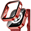Miniatyrbild 1 av 6: Vattentätt fodral för Apple Watch 7 8 9 45mm 41mm skärmskydd Glas+ skydd Bumper Härdat iWatch 5 SE 6 44mm 40mm Tillbehör Red Series 7 8 9 41mm