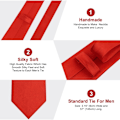 Miniatyrbilde 4 av 5: Herre slips, klassisk herre ensfarget sateng slips, premium ensfarget slips med flere farger, formelle slips for menn forretningsbryllupsfest arbeidsslips
