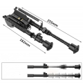 Miniatyrbilde 4 av 5: Justerbar 6-9\" Sniper jaktrifle tofot stativ slynge skytefeste stativ skinneadapter