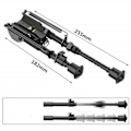 Miniatyrbillede 4 af 5: Justerbar 6-9\" Sniper Jagt Riffel Bipod Slynge Skyde Montering Stativ Skinne Adapter