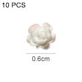 Miniatyrbillede 2 af 5: Neglekunst 3D harpiks hvid rose blomst design Aurora kronblad negle form9