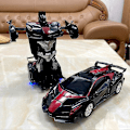 Miniatyrbild 5 av 5: Fjärrstyrd Robotbil Transformer Leksak för Barn, Anti-Fall Pusselbil Leksak för Pojkar och Flickor Police Car