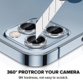 Miniatyrbillede 5 af 5: Objektiv til Iphone 14Promax/14Pro  Kameralinsebeskytter Glasfilm Cover Diamond Silver(2PCS)