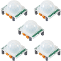 Miniatyrbilde 1 av 6: 5 stk HC-SR501 PIR Infrarød Sensor IR Menneskekroppsbevegelsesmodul for Arduino for Raspberry Pi (Grønn)