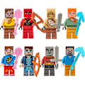 Miniatyrbillede 2 af 2: pcs/sæt Minecraft Minifigurer Byggeklodser Minifigurer Samlet Børns Legetøj Gaver