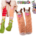 Pikkukuva 1 / 5: Lämpimät ja pehmeät piirrettyjen hirviöiden sukat, koralliveluuriset kolmiulotteiset omituiset sukat, plushiset hirviösukat joulu sukat 1 pair Orange
