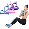 Miniatyrbillede 1 af 5: Multifunktionel modstandstræning 4 rør pedal sit-up træk reb fitness træner udstyr til ben fitness slanketræning Blue
