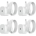 4-pack-iPhone laddare-Snabbladdare-Adapter + 2M Kabel 20W USB-C Vit 4-Pack iPhone (NT) 4-pack USB-C