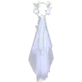 Bröllop Brudslöja Blommor Girlang Slöja Blomkrans Slöja Boho för Bröllop Strand