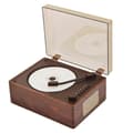Retro CD-spiller oppladbar støtte CD BT USB 3,5 mm AUX bærbar CD-spiller Bluetooth-kompatibel 5.0 Walnut Color