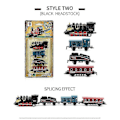 Miniatyrbillede 2 af 5: Mini Simulerings Damptog Træk-Tilbage Togmodel Diecasts Lokomotiv Legesæt Legetøj til Børn Drenge Piger black
