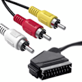 Miniatyrbild 1 av 5: 1,5 m SCART till 3RCA hane kabel, SCART hane till RCA hane omkopplingsbar ljudvideo AV ljudvideo omvandlare adapterkabel för TV, DVD VCR