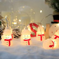 Miniatyrbillede 1 af 6: LED-lysstreng med julemotiv - Julemand, Snemand, Rendeer - Festlig atmosfære - Batteri & USB - Juletræspynt I 3M 20led USB