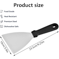 Miniatyrbillede 2 af 6: 2 stk. Griddle Scraper Sæt, Griddle Scraper, Til Madservice/Madlavning/Rengøring, Bbq Indendørs & Udendørs, Tåler Opvaskemaskine