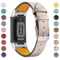 Premium Äkta Läder Justerbart Armbandsur för Fitbit Charge 6/5