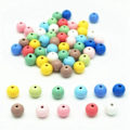 Miniatyrbillede 4 af 5: 600 Farverige Træperler 8mm Trækugler Pastel Runde Håndværk Perler Til Trådning Blandede Farver Træperler Med Huller Til DIY Armbånd
