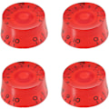 Miniatyrbild 1 av 4: Elektrisk gitarr Top Hat Knobs Speed Volym Tonkontroll Knobs Röd för LP Style Elektrisk Gitarr Bas Musikinstrument Delar Ersättning Pack om 4
