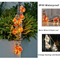 Miniatyrbild 3 av 5: Varmvit 10 LED-lampsträngslampor, batteridrivna lönnlöv ljusslingor för inomhus/utomhus trädgård sovrum födelsedagsfest DIY-dekorationer