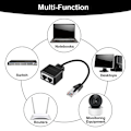 Pikkukuva 2 / 5: Sovitinkaapeli Ethernet-jakaja 1-2 kaapelille Cat 7 LAN Ethernet-liittimelle