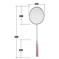 Miniatyrbild 5 av 5: 2 st Badmintonracketar och Bärväska Set Badmintonracket Set Inomhus Utomhus Pink
