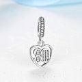 Miniatyrbillede 2 af 4: 925 Sterling Sølv Charms Perler 18 21 30 Fejring Vedhæng Charm Passer Pandora Armbånd Halskæder Smykker Til Kvinder