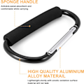Miniatyrbilde 3 av 5: 2-pakke Buggy Clips Vogn Kroker Barnevogn Karabinkrok, 6,3\" Svart Barnevogn Krok Klips, Universal Stor Baby Vogn Krok Buggy Krok Barnevogn