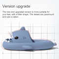 Miniatyrbillede 3 af 5: Shark Slides Børn Voksen Kvinder Mænd Shark Slippers - Cloud Shark Slide Badesandaler Unisex Pude Hjemmesko, 100% Nye dark grey 42-43