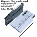 Miniatyrbild 5 av 5: Z Fold 5 Skal, Slim PC Skal För Samsung Galaxy Z Fold 5 Med Magnetiskt Gångjärnsskydd, Skärmskydd & Armband （Med penna） Silver For Galaxy Z Fold 5