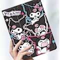Miniatyrbild 3 av 5: Kawaii Sanrio Kuromi iPad Fodral För iPad 10:e Generationens Fodral Tecknad Trevik Silikon Mjukt Fodral För iPad 7 8 9 Pro 10.5 Air 3 4 5 Skal mini 4 5 7.9 7