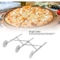 Miniatyrbillede 5 af 5: Pizzasaks, Multihjul Rustfrit Stål Pizzasaks Dej Kage Brød Skæreværktøj Køkken Bageværktøj (3 Hjul)