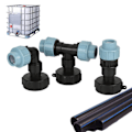 Miniatyrbillede 3 af 5: IBC Tank Vandledning Tilkobling Have Slange Adapter Hjem Hane Montering Værktøj 25mm,Tee Adapter
