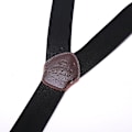 Miniatyrbillede 3 af 5: Herre Seler Y-Style Seler One Size Justerbare Seler Bukser Seler Salopette Seler Stærke Metal Klips Herre Seler (Sort)