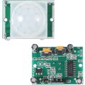 Miniatyrbilde 4 av 6: 5 stk HC-SR501 PIR Infrarød Sensor IR Menneskekroppsbevegelsesmodul for Arduino for Raspberry Pi (Grønn)