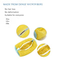 Miniatyrbilde 3 av 6: 2024 bomullssko vaskeripose vaskeripose fluffy fibre fjerner enkelt smuss Anti-deformasjon Yellow 1pc
