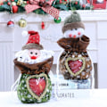 Miniatyrbilde 4 av 5: 4 stk Julegaveposer Eve Apple-pose strikket godtepose Jul San