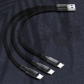 Pikkukuva 3 / 11: USB2.0 Type-A -urosliitin 3 Micro USB -urosliittimeen latausliitin Latauskaapeli Virtalähdejohto 3 in 1
