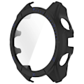 Pikkukuva 2 / 5: Garmin Fenix 8 47 mm:n kellolle tarkoitettu PC-kehyssuoja ja temperoitu lasinen näytönsuoja Black Blue
