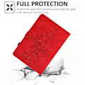 Pikkukuva 5 / 5: Samsung Tab A 10.1 T580/T585 (2016) -tabletille embossoitu litteä punainen suojakotelo Red Samsung Galaxy Tab A 10.1 (201
