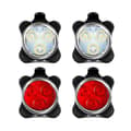 4-pack USB-uppladdningsbart cykelbelysningssats Fram och Bak LED Cykel Xixi