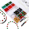 Miniatyrbillede 2 af 5: Akryl Risperler Julebrev Øreringe Håndlavet DIY Perler