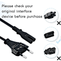 Miniatyrbilde 4 av 5: 1,5 m Strømkabel EU-plugg C7 Bipol 2 Kabel for PS5 / PS4 / PS3 / Xbox Series X / S - Svart - JA
