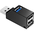 Miniatyrbillede 1 af 5: USB-hub, Mini USB 3.0 Hub bærbar adapter Højhastighedsudvidelse Multi USB Hub Splitter Lead Adapter-kabel til pc-bærbar computer
