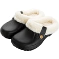 Miniatyrbilde 1 av 6: Dame Pels Tøfler Vanntett Slippers Foret Clogs Pels Tøfler Fluffy Slip-on Hage Sko Varme Plysj Hjem Hus Tøfler Innendørs Utendørs -4/5 UK