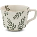 Miniatyrbilde 1 av 5: SBSG Keramisk Kaffekopp, 35 cl Nyhet Unik Tekopp med Stort Håndtak, Steinware Kopp for Te Mokka Latte Cappuccino Espresso (1 Pakke, Blad)
