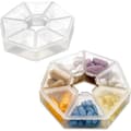 Veckovis pillerorganisatör Transparent 7-sidig pillerpåminnelse, rund form 2-PACK