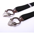 Miniatyrbillede 4 af 5: Herre Seler Y-Style Seler One Size Justerbare Seler Bukser Seler Salopette Seler Stærke Metal Klips Herre Seler (Sort)